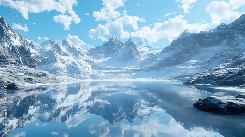 Glacial Reflections Capture Mirrorlike Reflections photo