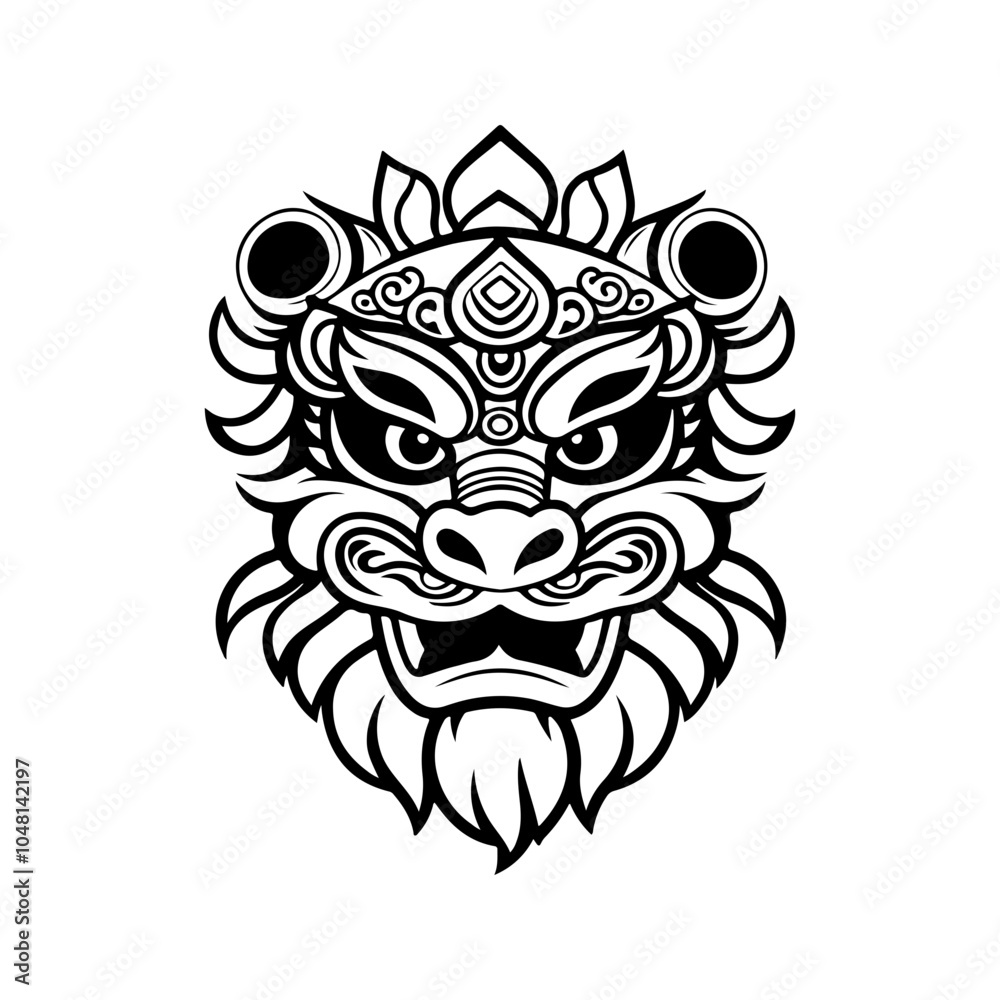 Fototapeta premium Traditional lion dance headgear