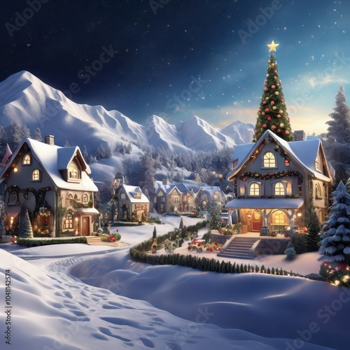 Wallpaper Mural Chirstmas ElementGraphic 01 Torontodigital.ca