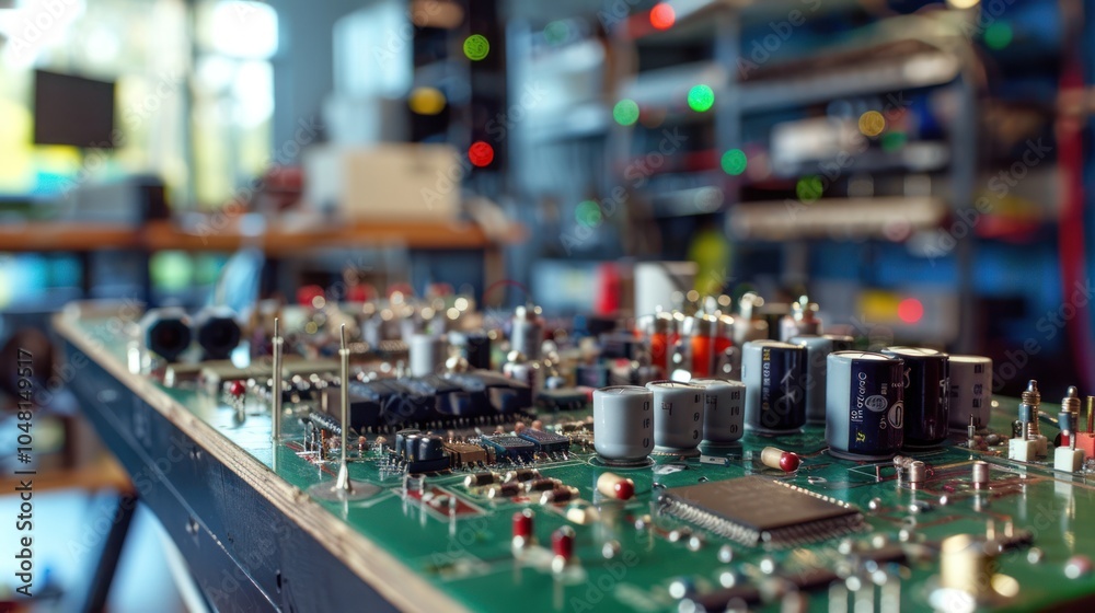 Close-up of a Circuit Board with Electronic Components Close-up of a Circuit Board with Electronic Components