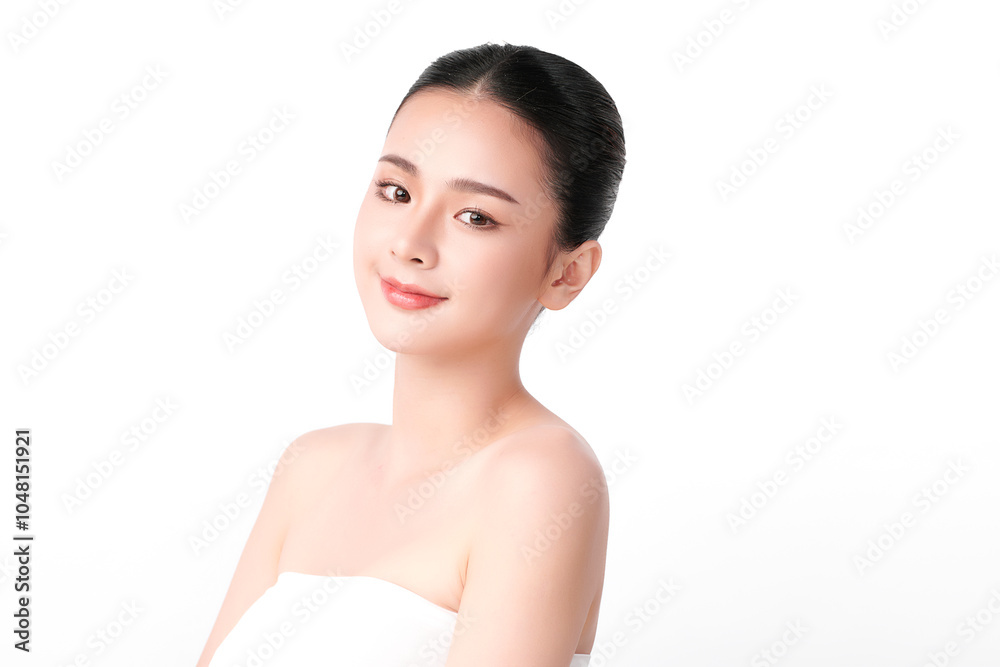 Beautiful young asian woman with clean fresh skin on white background, Face care, Facial treatment, Cosmetology, beauty and spa, Asian women portrait. Beautiful young asian woman with clean fresh skin on white background, Face care, Facial treatment, Cosmetology, beauty and spa, Asian women portrait.