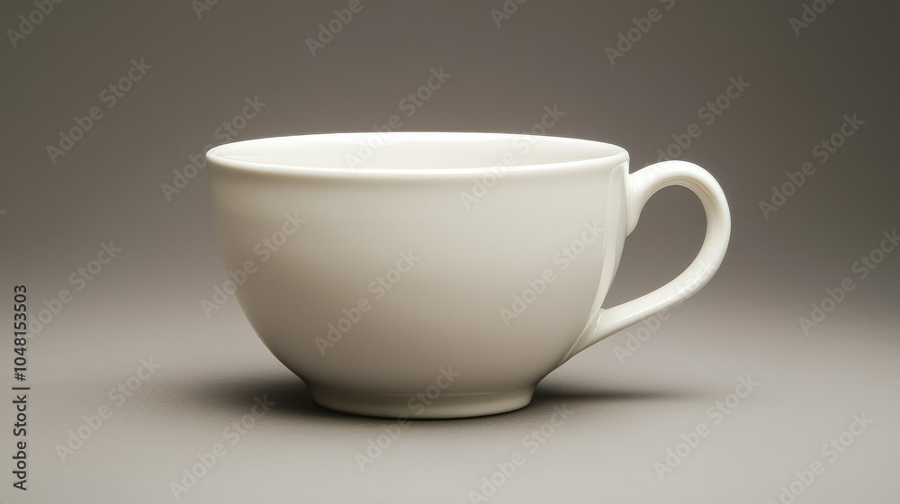 Plain White Coffee Cup on Smooth Background Plain White Coffee Cup on Smooth Background