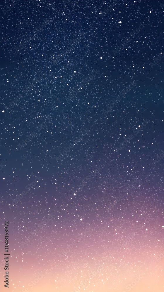 Fototapeta premium Starry Night Frame with Twinkling Celestial Background