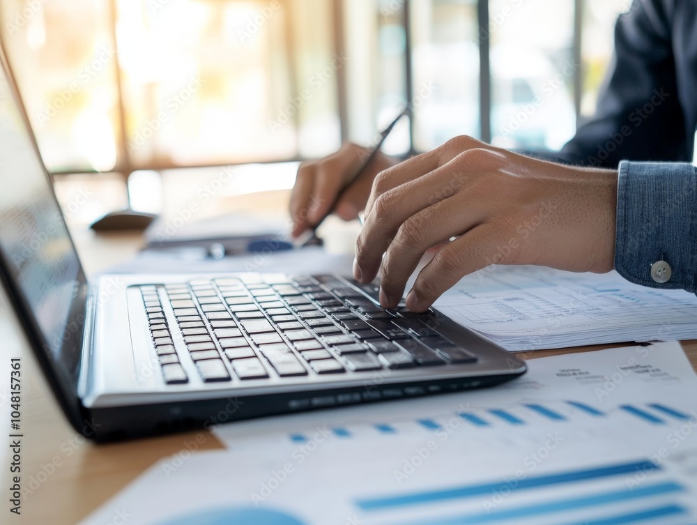 A manager using financial software to track departmental spending, ensuring that projects remain within budget. A manager using financial software to track departmental spending, ensuring that projects remain within budget.