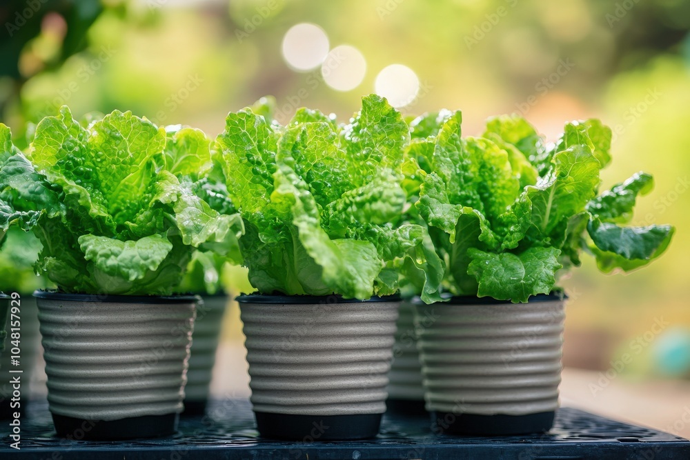 Photo of hydroponic lettuce grown in stacked tower level pots and with rows of LED grow lights in a home style hydroponic garden Photo of hydroponic lettuce grown in stacked tower level pots and with rows of LED grow lights in a home style hydroponic garden