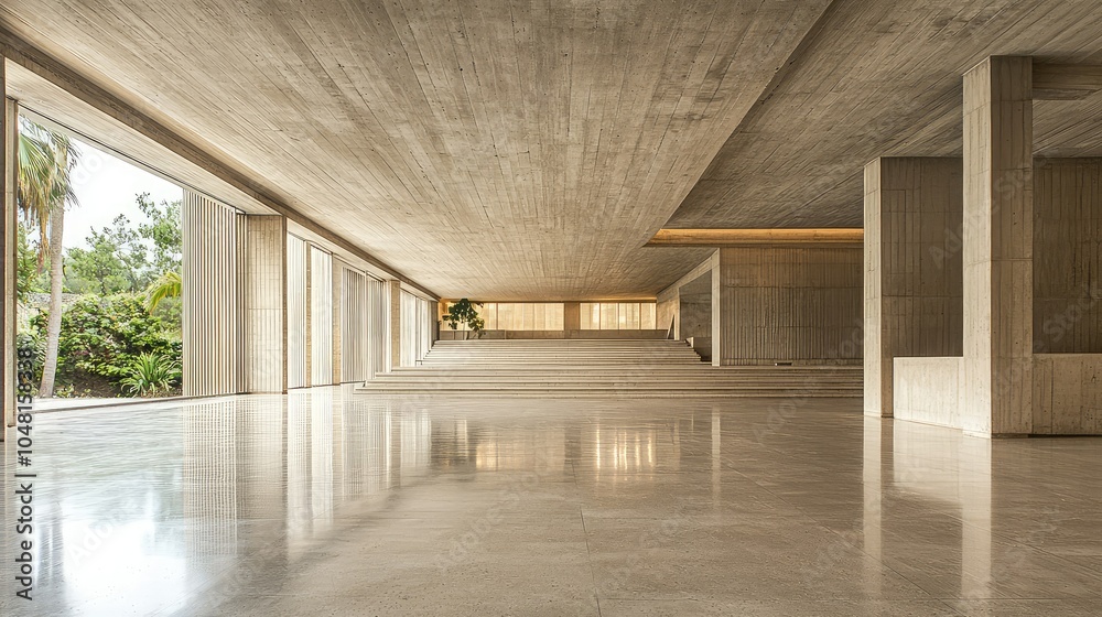 Spacious Concrete Room with Open Layout Spacious Concrete Room with Open Layout