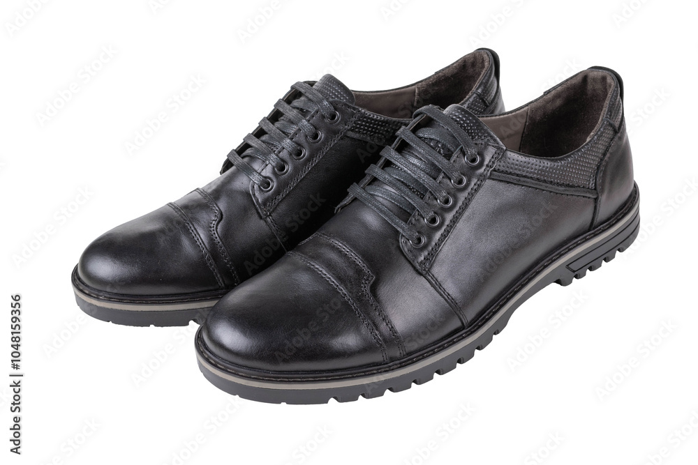 Classic Black Leather Lace-Up Shoes for Men - Stylish and Durable Footwear Classic Black Leather Lace-Up Shoes for Men - Stylish and Durable Footwear