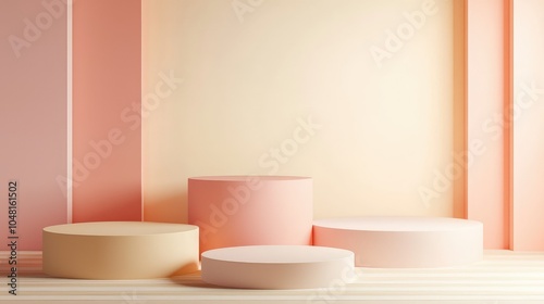 Serene Minimalist Background in Soft Pastel Colors