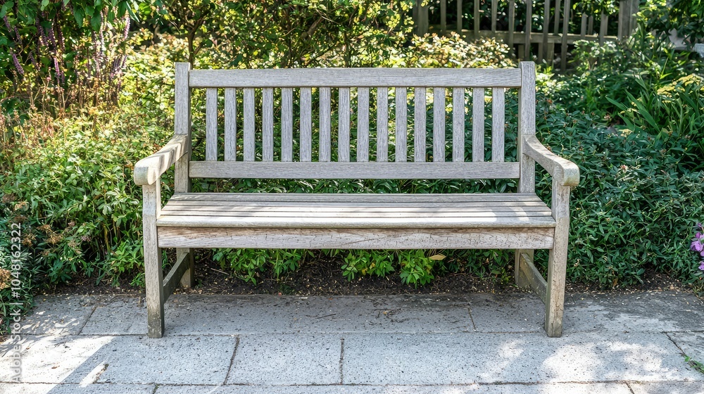 custom made wallpaper toronto digitalSimple Wooden Bench in a Quiet Park Setting