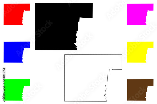 Edwards County, Texas (Counties in Texas, United States of America,USA, U.S., US) map vector illustration, scribble sketch Edwards map photo