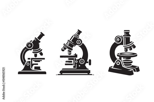 Microscope Machine Silhouette Illustration