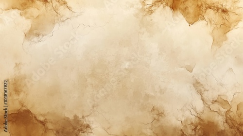 Wallpaper Mural Vintage-inspired abstract beige watercolor background with a textured old paper feel, accented by organic stains and splatters in soft sepia tones. This high-resolution design is perfect for banners,  Torontodigital.ca