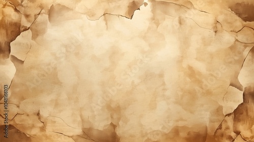 Wallpaper Mural Vintage-inspired abstract beige watercolor background with a textured old paper feel, accented by organic stains and splatters in soft sepia tones. This high-resolution design is perfect for banners,  Torontodigital.ca