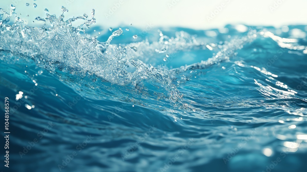 Beautiful water waves splashed water wave in clean blue water. water. Ultra realistic. Photorealistic Beautiful water waves splashed water wave in clean blue water. water. Ultra realistic. Photorealistic