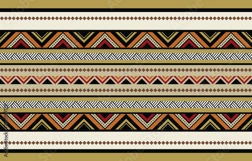 Ethnic tribal African colorful  background. Seamless tribal pattern, folk embroidery, tradition geometric ornament. Traditional design for fabric, textile, print, rug, paper