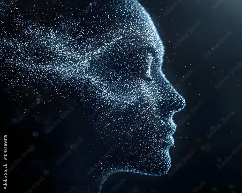 Shifting Digital Face of Adaptable Intelligence Concept Shifting Digital Face of Adaptable Intelligence Concept