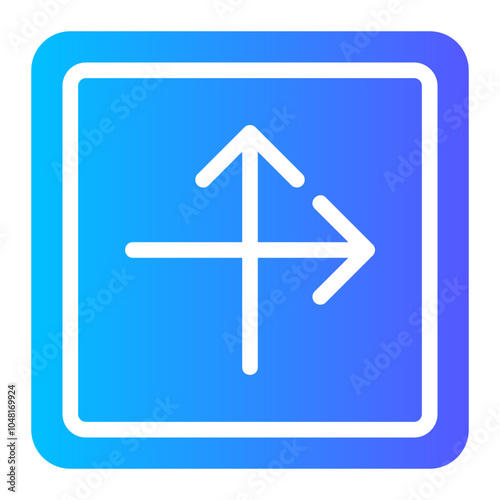 intersect gradient icon