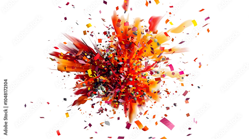 confetti explosion png transparent background