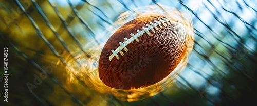 American Football Through Wire Mesh. photo