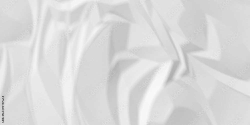 Obraz premium White crumpled paper background texture pattern overlay. wrinkled high resolution arts craft and Seamless white crumpled paper. 