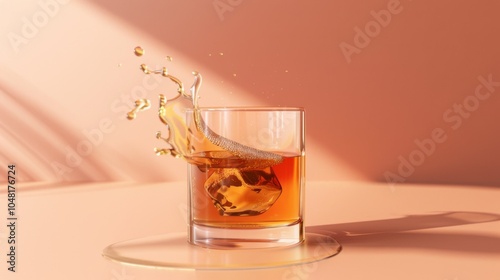 Refreshing Espresso Elixir with Clean Background