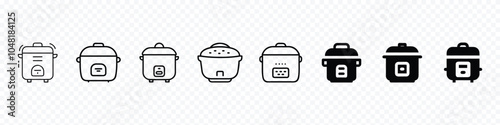 Electric rice cooker line icon. Rice cooker icon, Rice cooker icon
