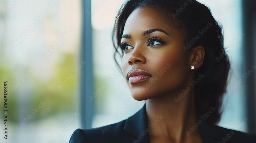 Confident Woman in Professional Setting Confident Woman in Professional Setting