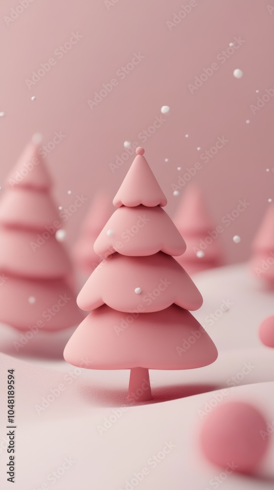 Pink decorative tree in soft landscape. Pink decorative tree in soft landscape.