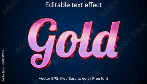 Gold editable text effect