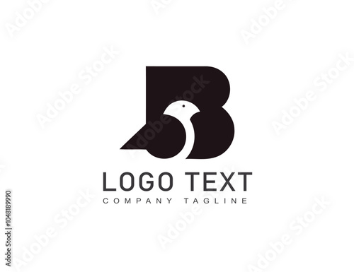 B letter bird Icon logo