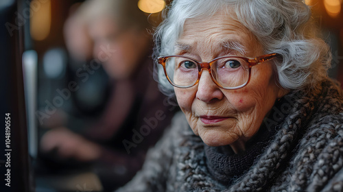 Elderly Individuals in an Online Computer Class Using Laptops, Learning Technology Skills, and Engaging with Digital Tools in a Classroom Setting. 