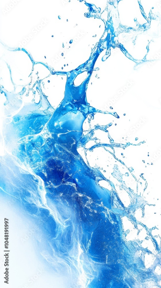 Splashing water, white isolate background Splashing water, white isolate background