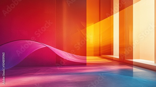 A close-up of an innovative AI device performing precise color classification in interior design  mapping wall and furniture tones beautifully against a simple background.