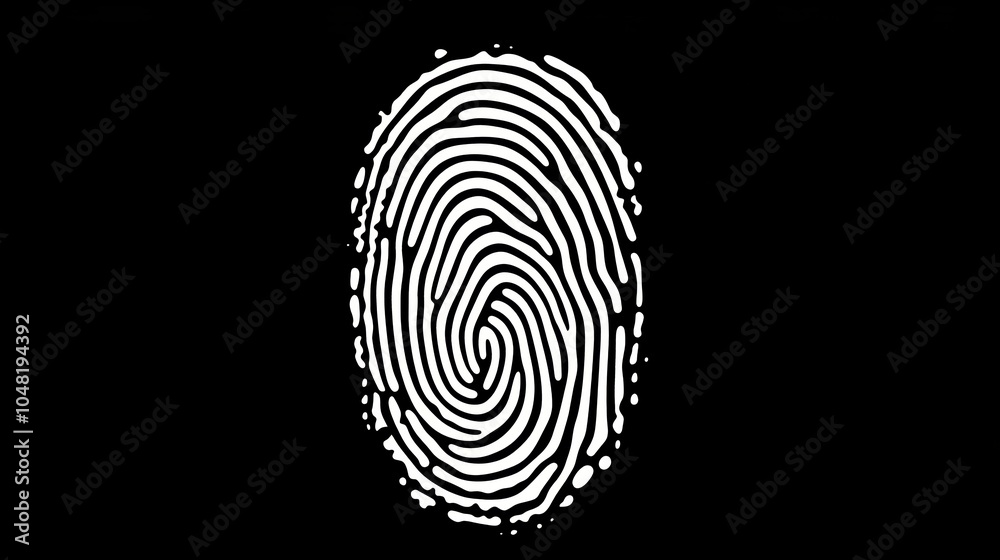 Fototapeta premium Minimalist Fingerprint on Simple Background