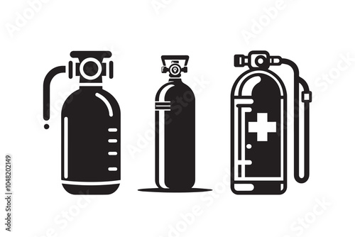 Oxygen cylinder Silhouette Illustration