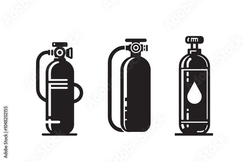 Oxygen cylinder Silhouette Illustration