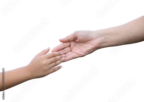 fingers of the child and adult intertwine, representing compassion and protection, emphasizing the bond of family and the warmth of friendship, guidance, and help.