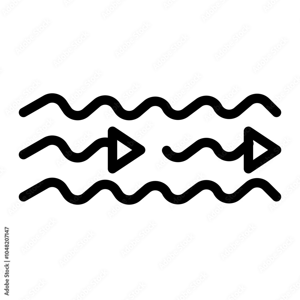 Obraz premium sea ​​water currents icon