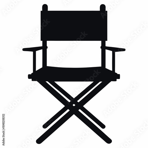 Foldable Chair,  Director Chair, Silhouette vector, Chair icon, Foldable Chair Clipart, Chair vector illustration