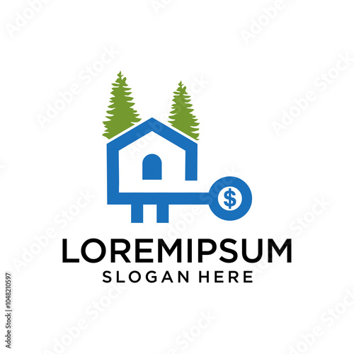 Real Estate Investment and Key Property Logo Design