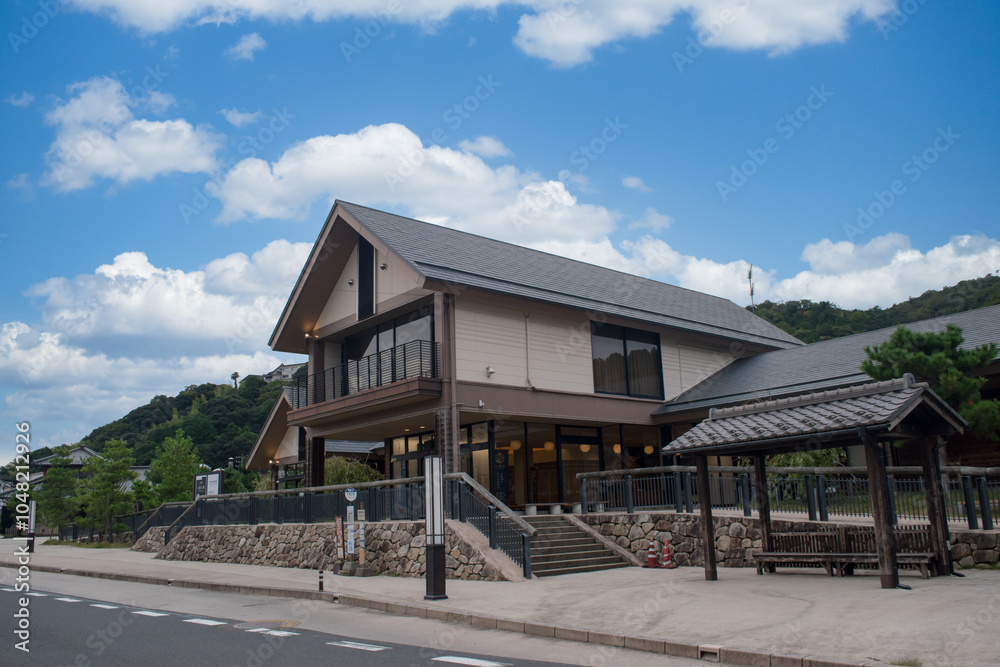 Obraz premium 日本三景天橋立の玄関口の天橋立駅