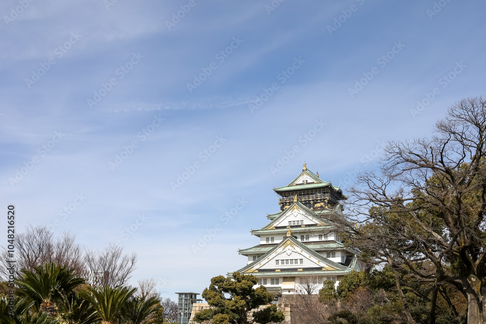 The osaka castle in the big castle and most famous in osaka japan The osaka castle in the big castle and most famous in osaka japan
