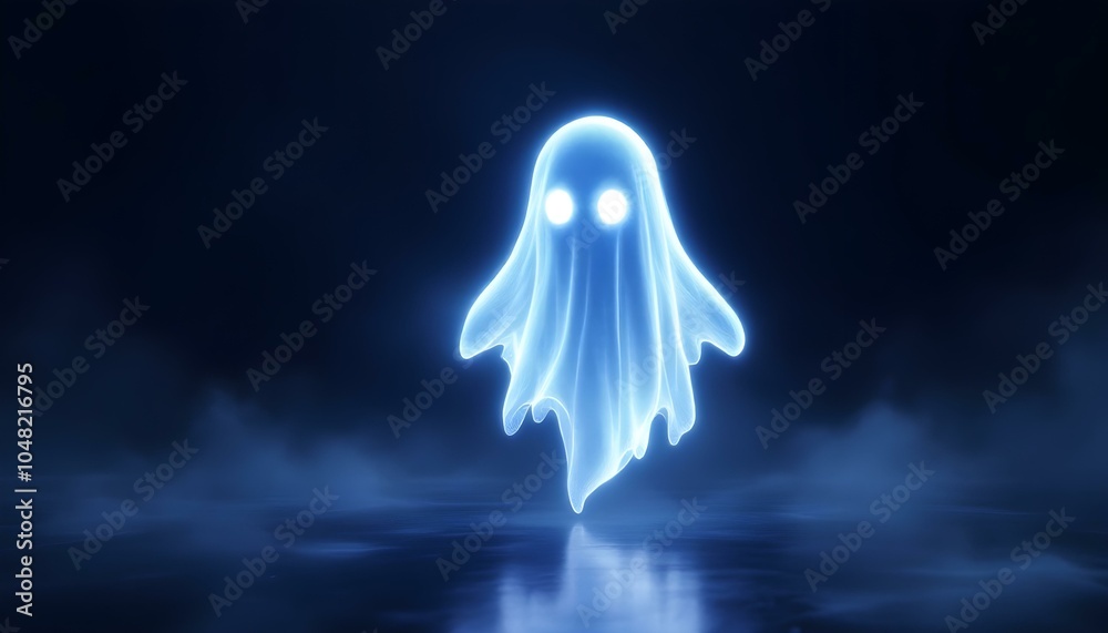 3d cartoon ghost icon. 3d cute icon of a ghost for Halloween. Friendly 3D Ghost Icon in Style, Playful Halloween Character Design. 3D Halloween ghost sheet glowing against a neon light background 3d cartoon ghost icon. 3d cute icon of a ghost for Halloween. Friendly 3D Ghost Icon in Style, Playful Halloween Character Design. 3D Halloween ghost sheet glowing against a neon light background