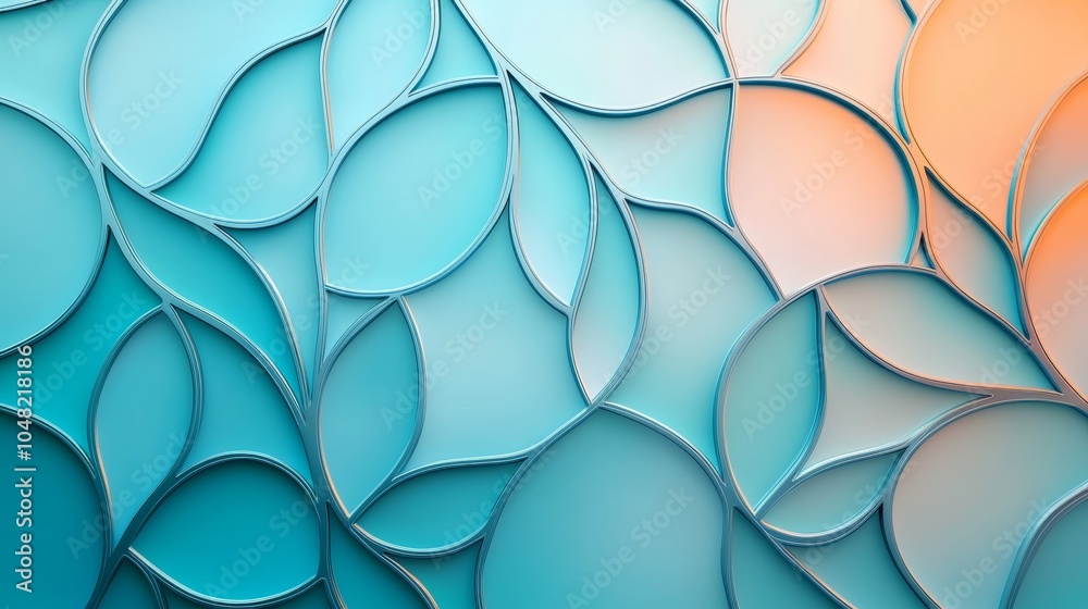 Abstract Blue and Orange Geometric Pattern Background Abstract Blue and Orange Geometric Pattern Background