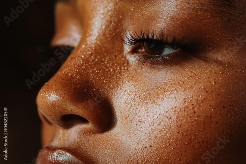 Close-Up of Skin Pores on a Person's Nose
