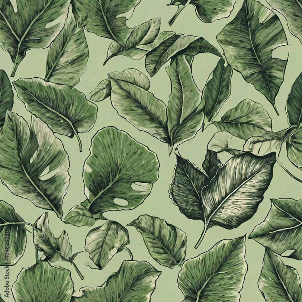 seamless pattern with leaves seamless pattern with leaves