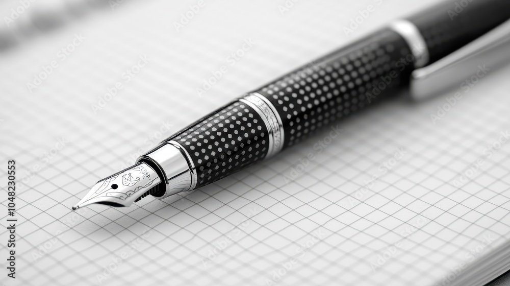 Pen cap resting on a notepad, intricate details highlighted, inviting creativity and thoughtfulness in a quiet workspace setting Pen cap resting on a notepad, intricate details highlighted, inviting creativity and thoughtfulness in a quiet workspace setting