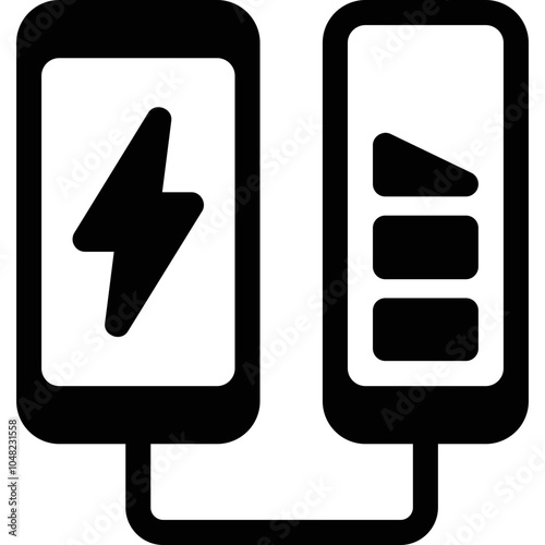 Simple vector icon smartphone charging