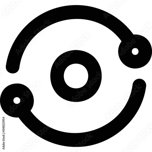 Simple vector icon atom, electron