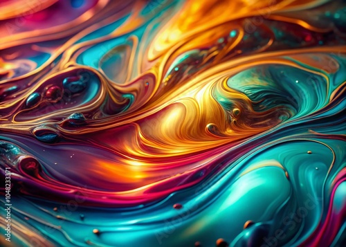 Iridescent Vivid Bright Liquid Background for Stunning Long Exposure Effects in Creative Design Projects